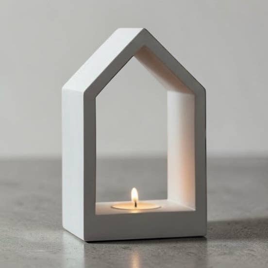 Tea Light Holder  |  Natural Concrete