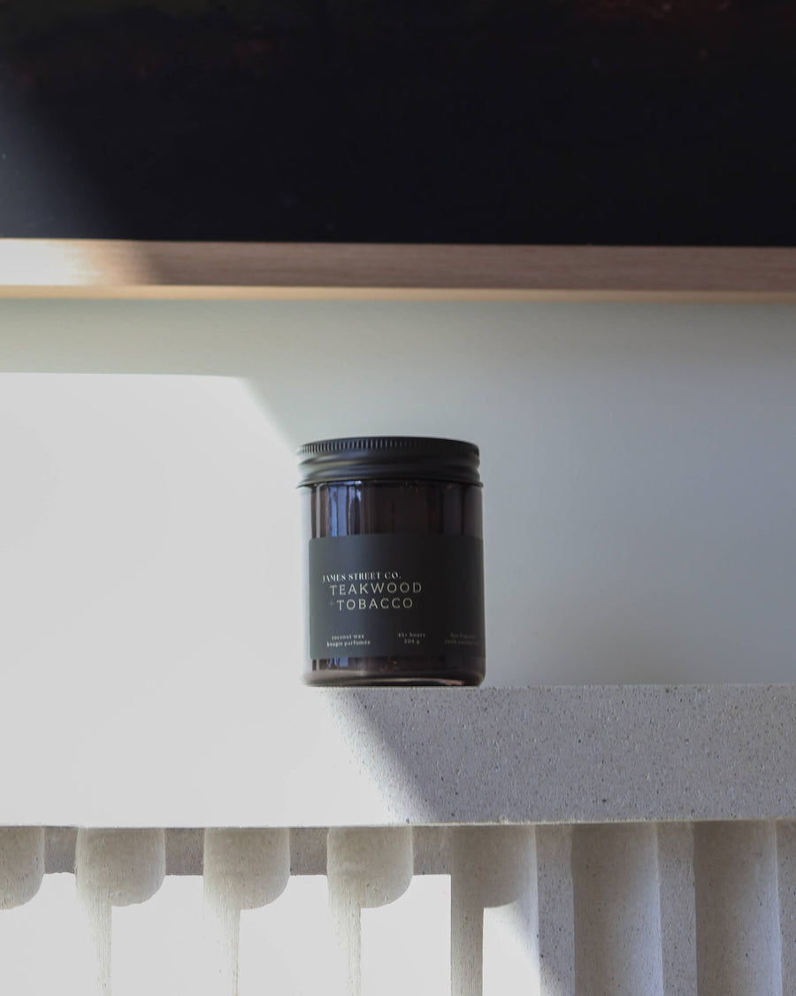 Teakwood + Tobacco Candle | Warm Comforting Woody