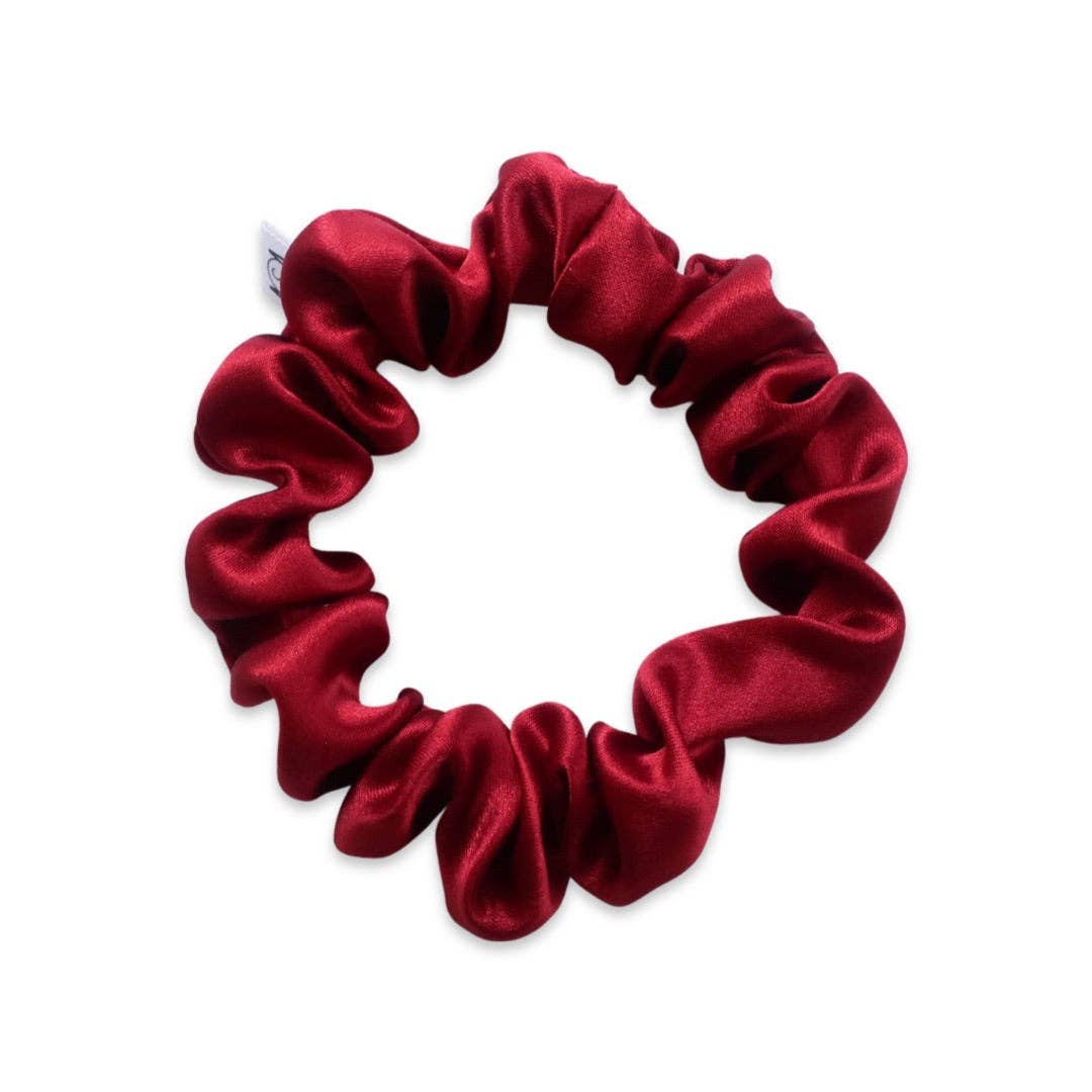 100% Silk Scrunchie  |  Cherry  |  Mini
