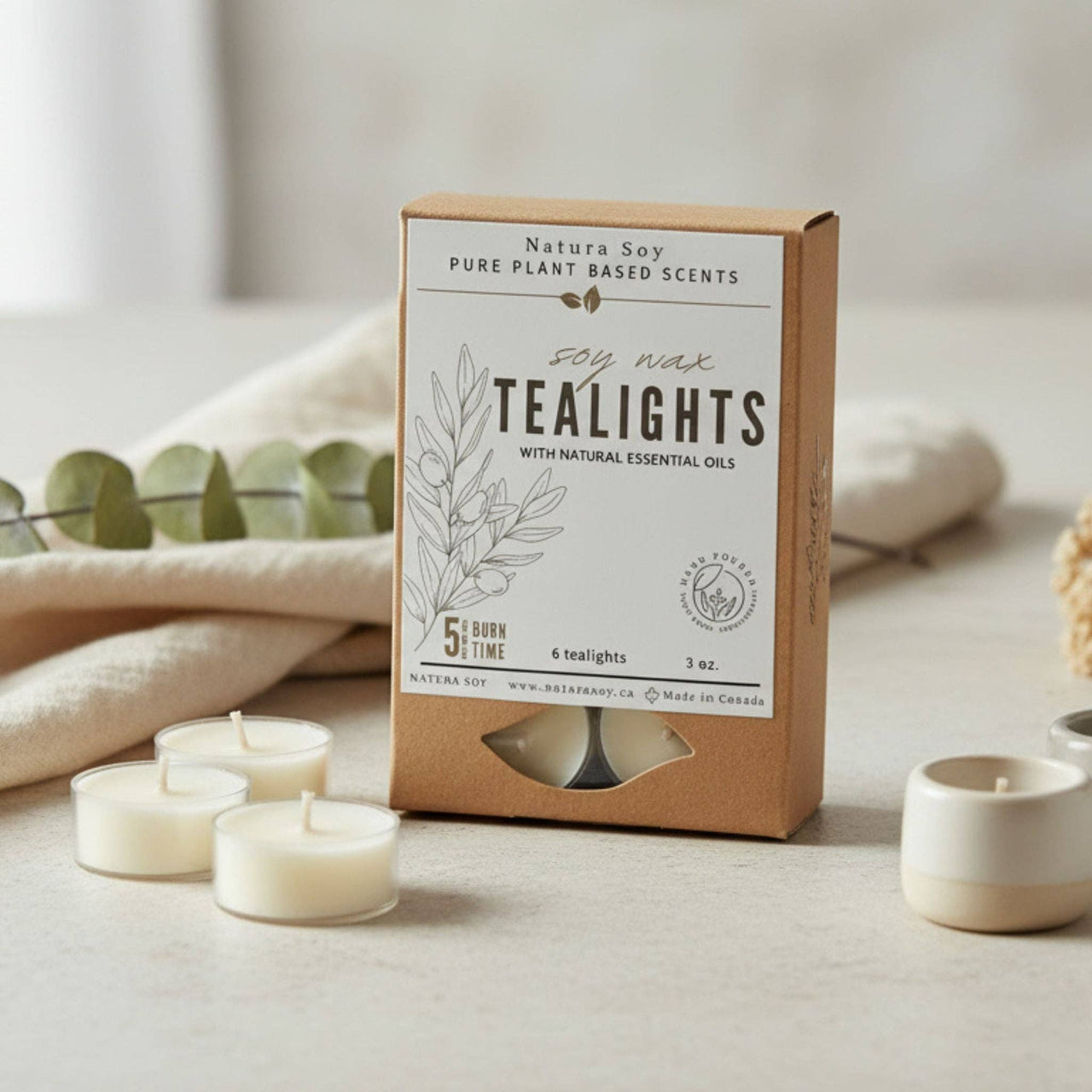Tealight Candles  |  London Fog  |  6-pack