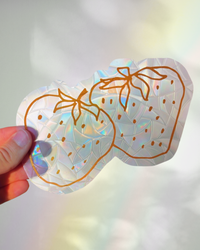 Thumbnail for Strawberries Suncatcher Sticker