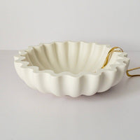 Thumbnail for Ridged Bowl Catchall Jewelry Trinket Dish - Blanco