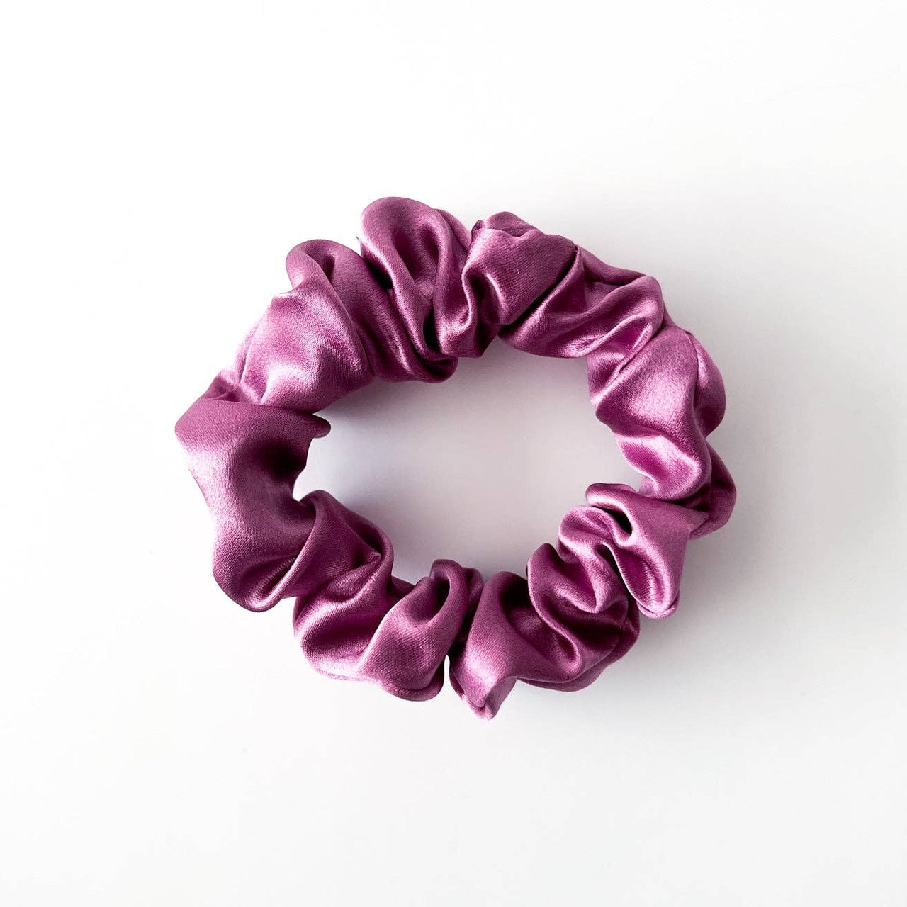 100% Silk Scrunchie  |  Fuchsia  |  Mini