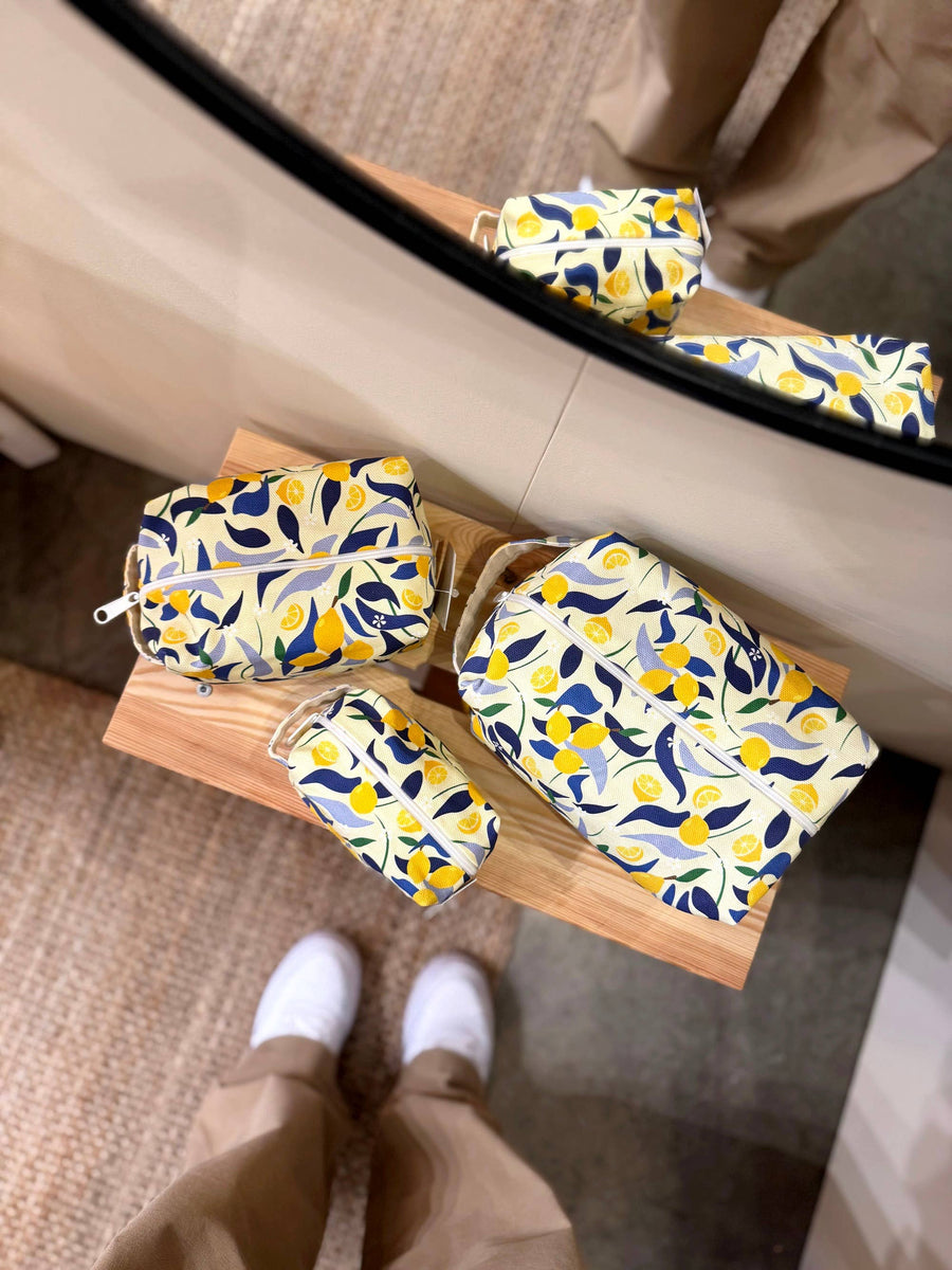 Makeup Bag  |  Lemons  |  Large