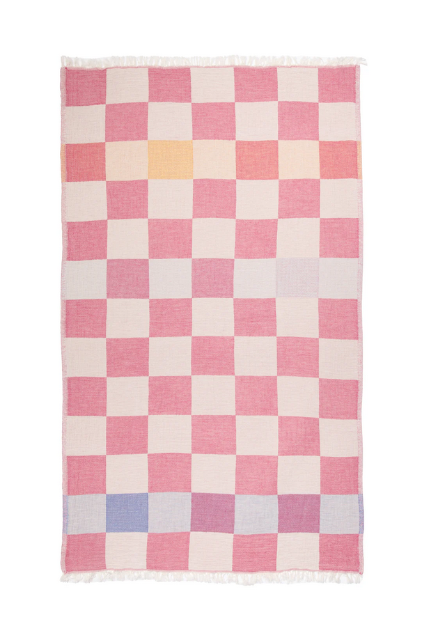 Beckon Muslin Turkish Towel  |  Pink Mix