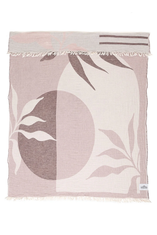 Terra Muslin Throw  |  Wine + Rose Smoke