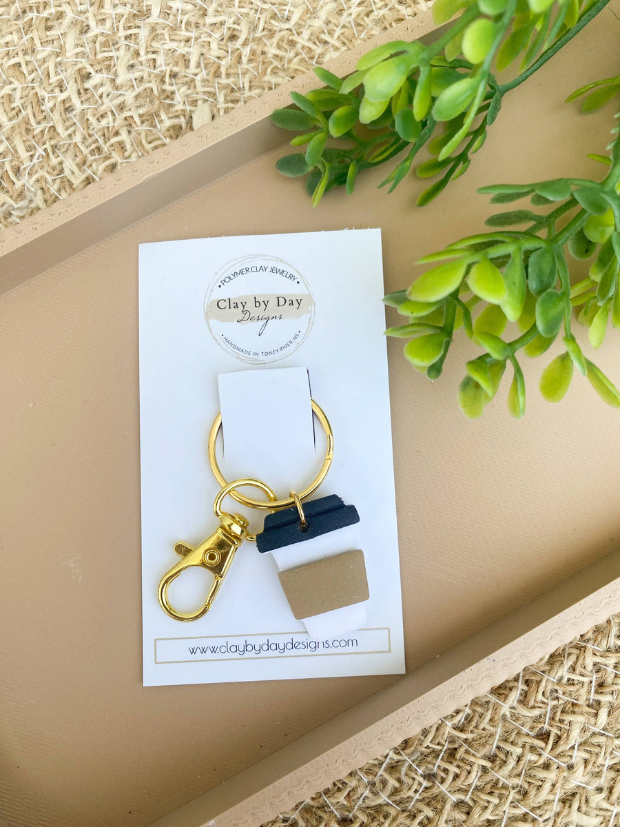 Polymer Clay Keychain  |  Coffee Cup