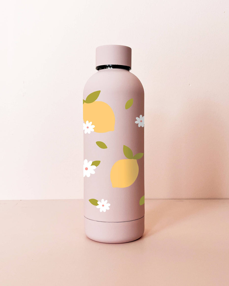 MÖMY - 17oz insulated bottle - pale pink: Lemons