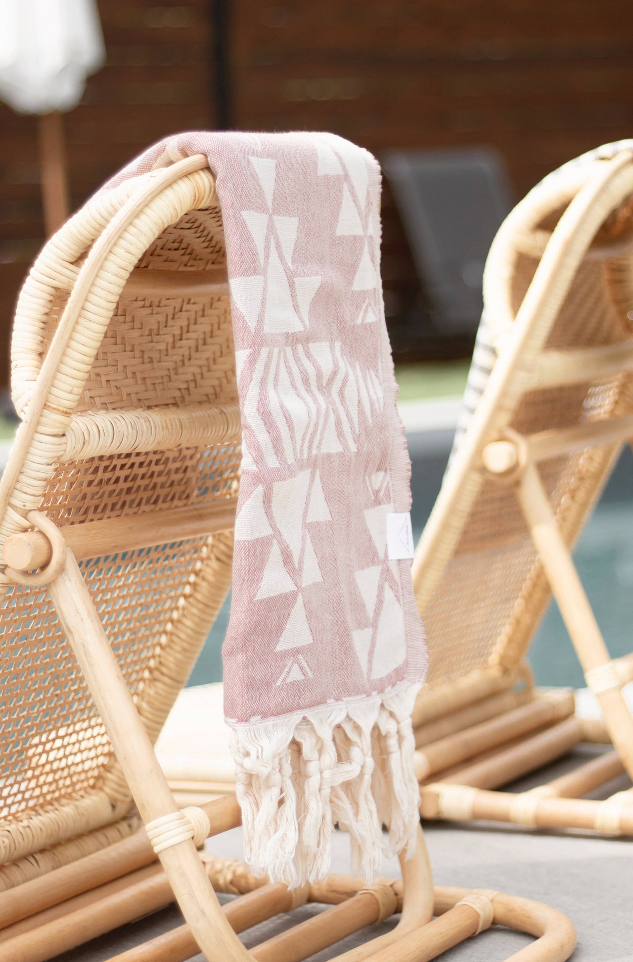 Oversized Turkish Towel: Cinnamon Jacquard