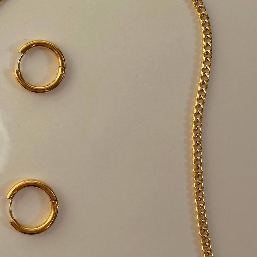 Minimal Hoops 2.0  |  19mm  |  Gold