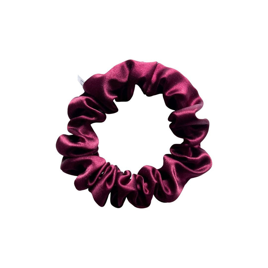 100% Silk Scrunchie  |  Wine  |  Mini