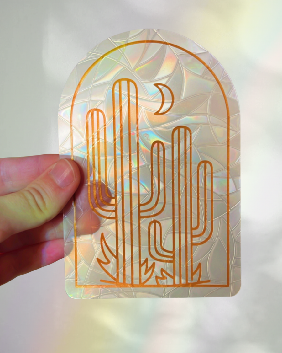 Cactus Suncatcher Sticker