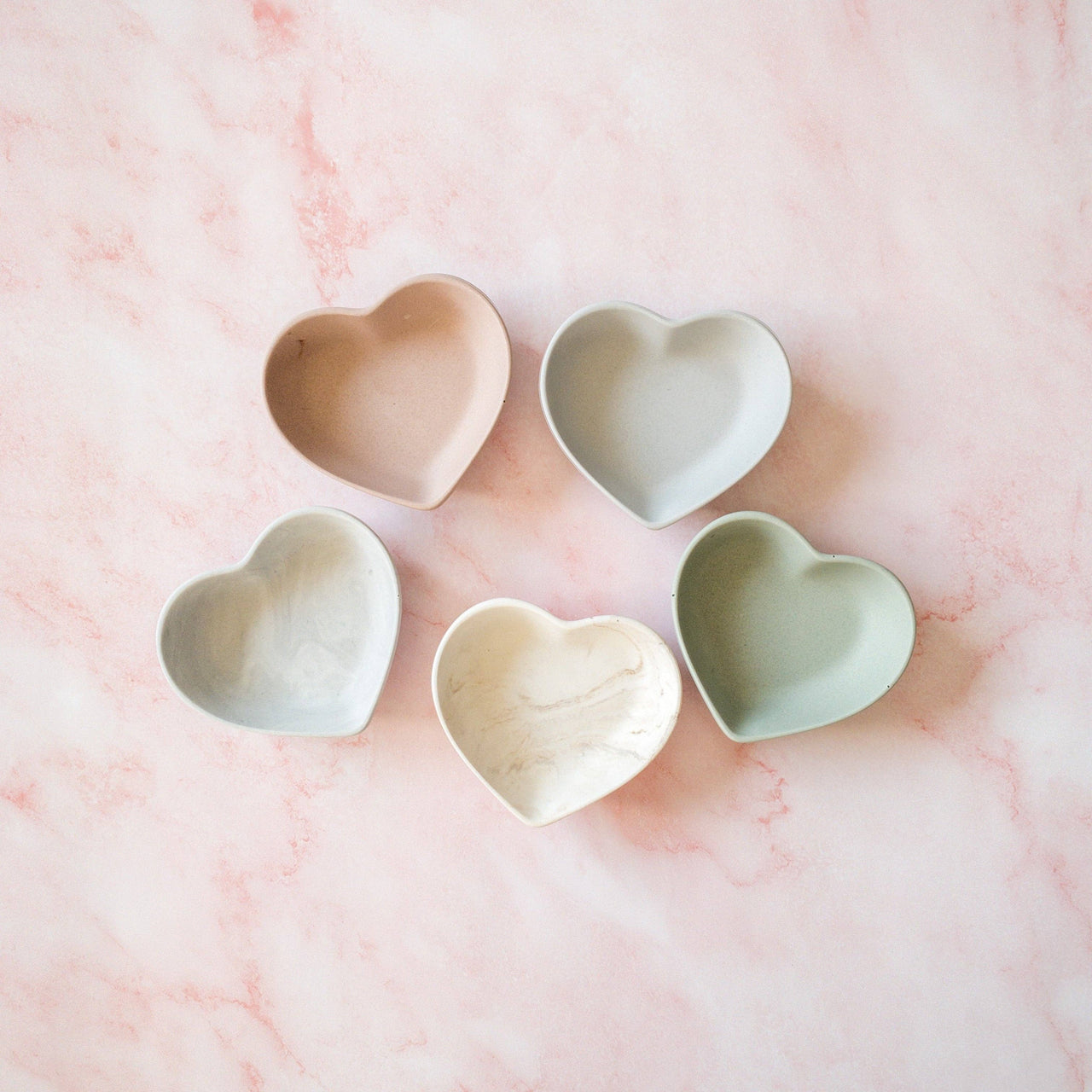 Heart Trinket Dish - Blush