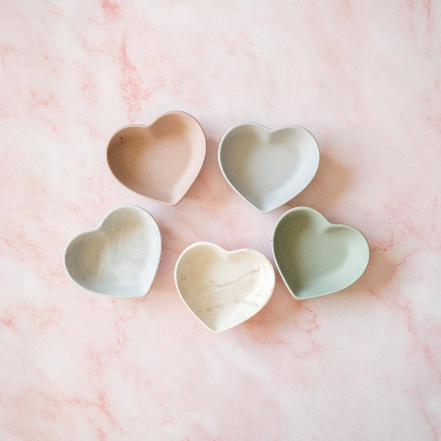 Heart Trinket Dish - Blush