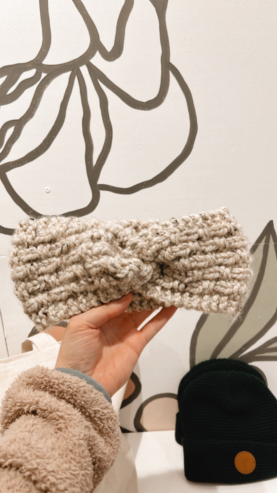 Pebble Knit Headband 20% Wool, 80% Acrylic