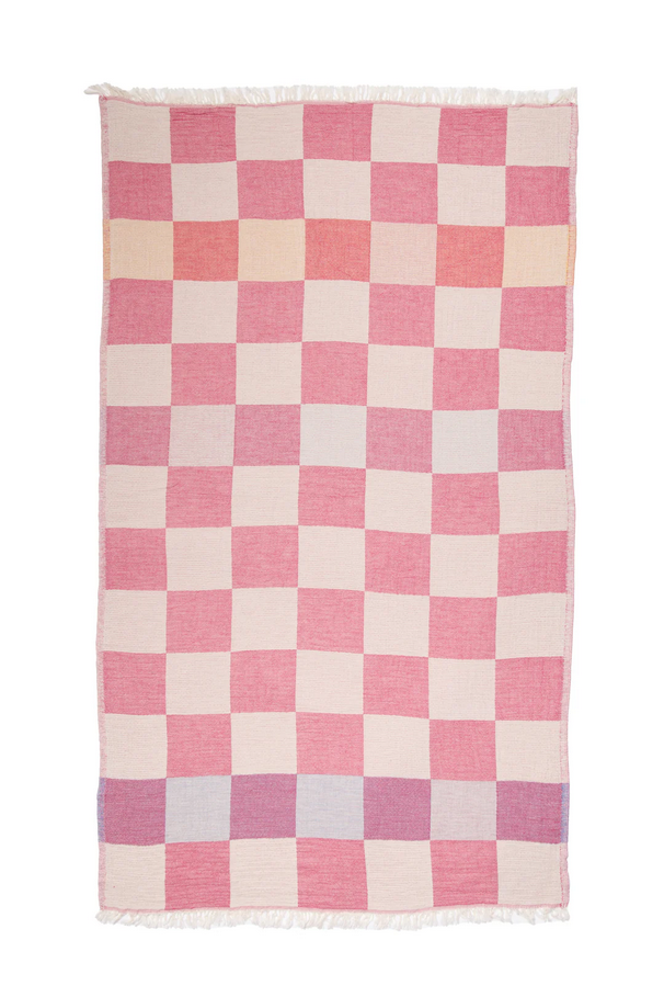 Beckon Muslin Turkish Towel  |  Pink Mix