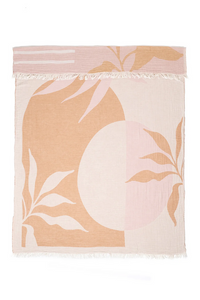 Thumbnail for Terra Muslin Throw  |  Mustard + Rose Smoke