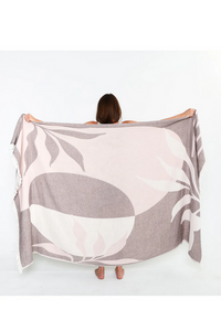 Thumbnail for Terra Muslin Throw  |  Wine + Rose Smoke