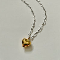 Thumbnail for Chunky Heart Necklace- Gold Heart