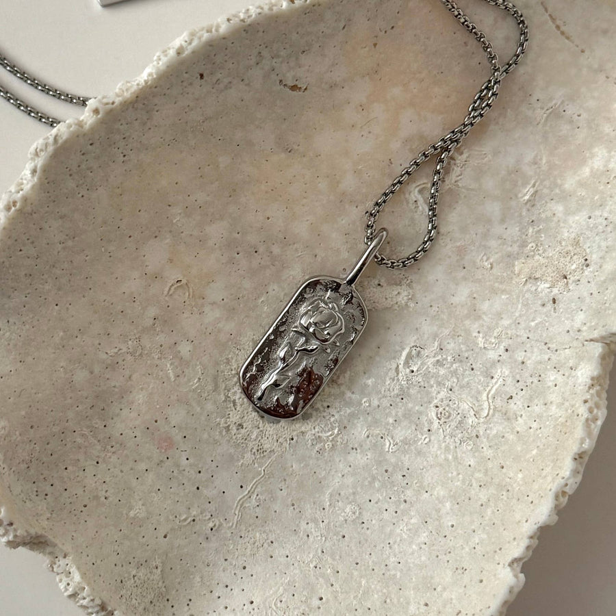 Rose Necklace- Silver