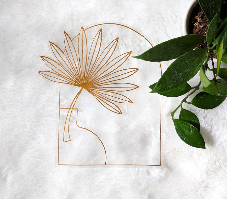 Palm Leaf Suncatcher Sticker