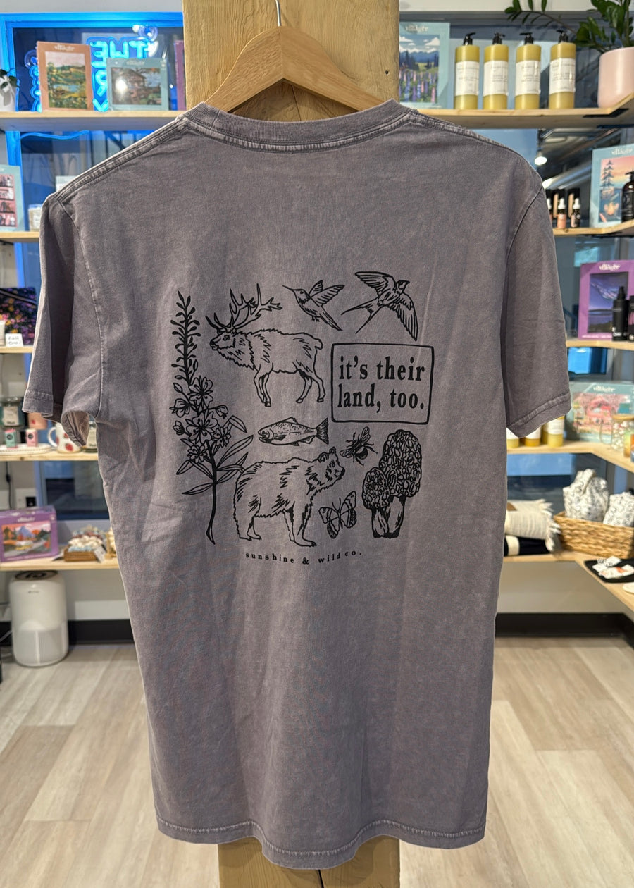Men's Stonewash Tee  |  Orchid |  It's their land, too