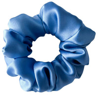 Thumbnail for 100% Silk Scrunchie  |  Cornflower Blue  |  Regular