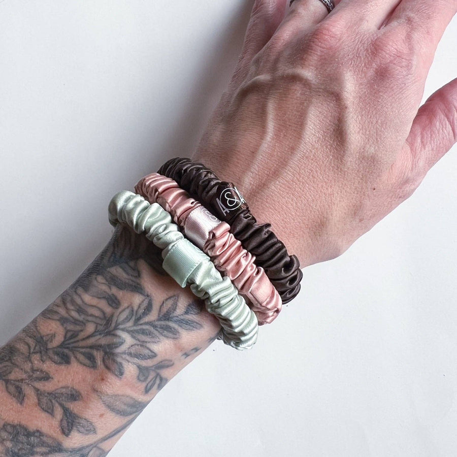 Micro Scrunchie Trio  |  Chocolate