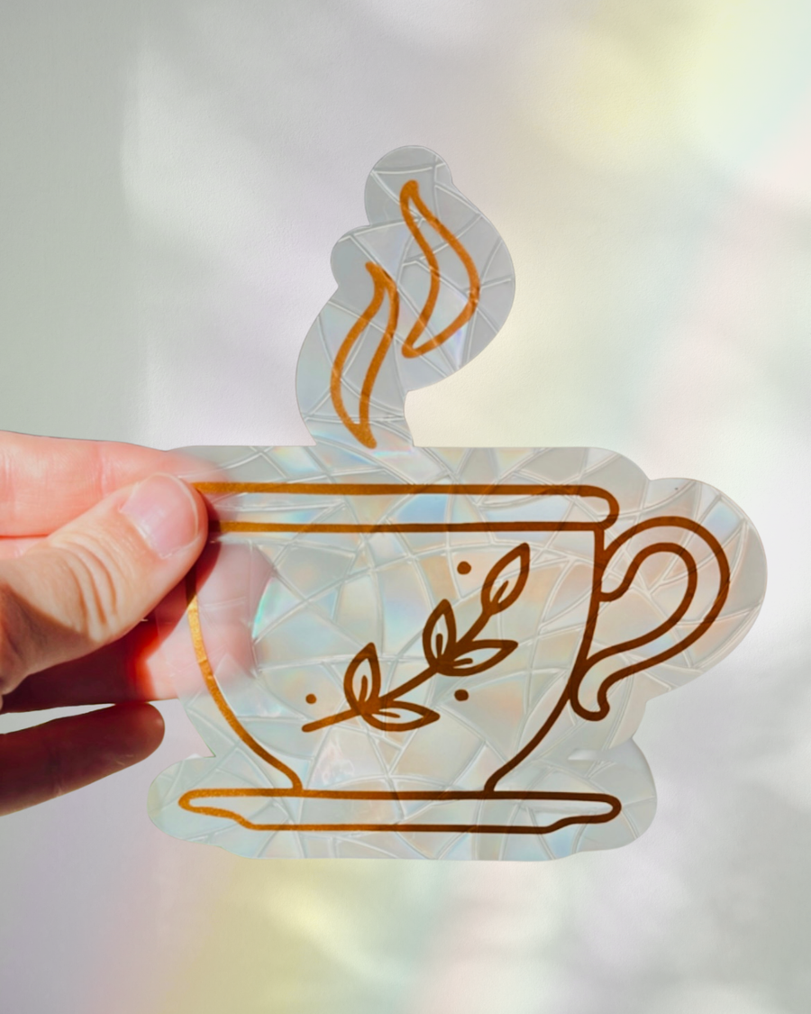 Tea Cup Suncatcher Sticker