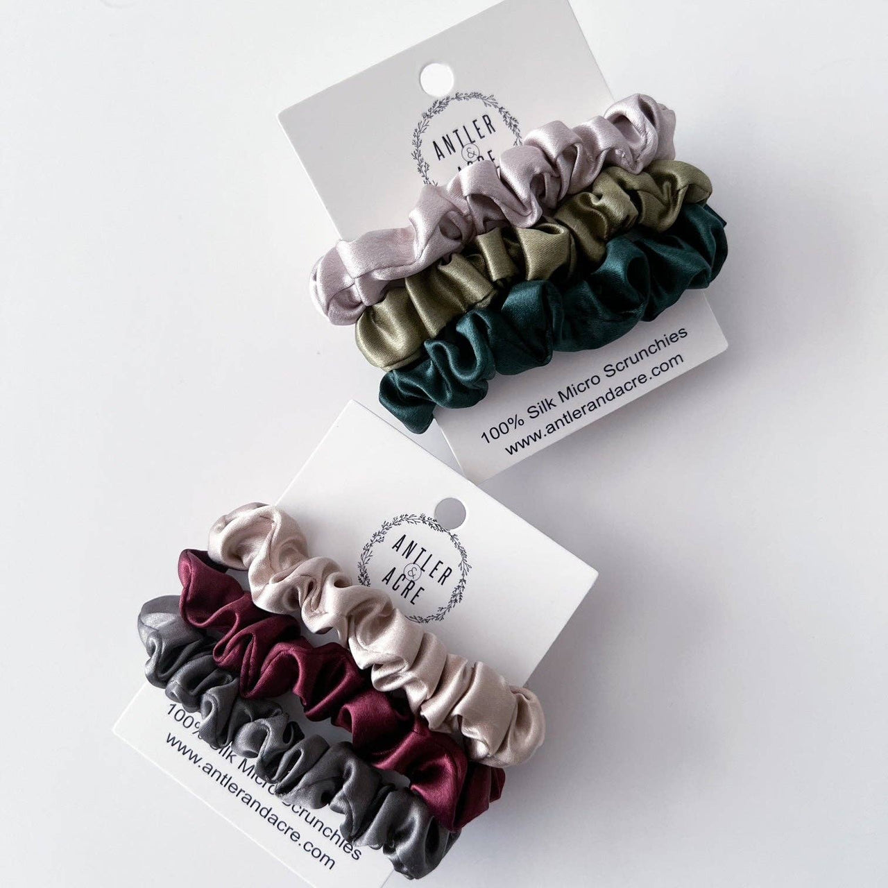 Micro Silk Scrunchie Trio  |  Merlot