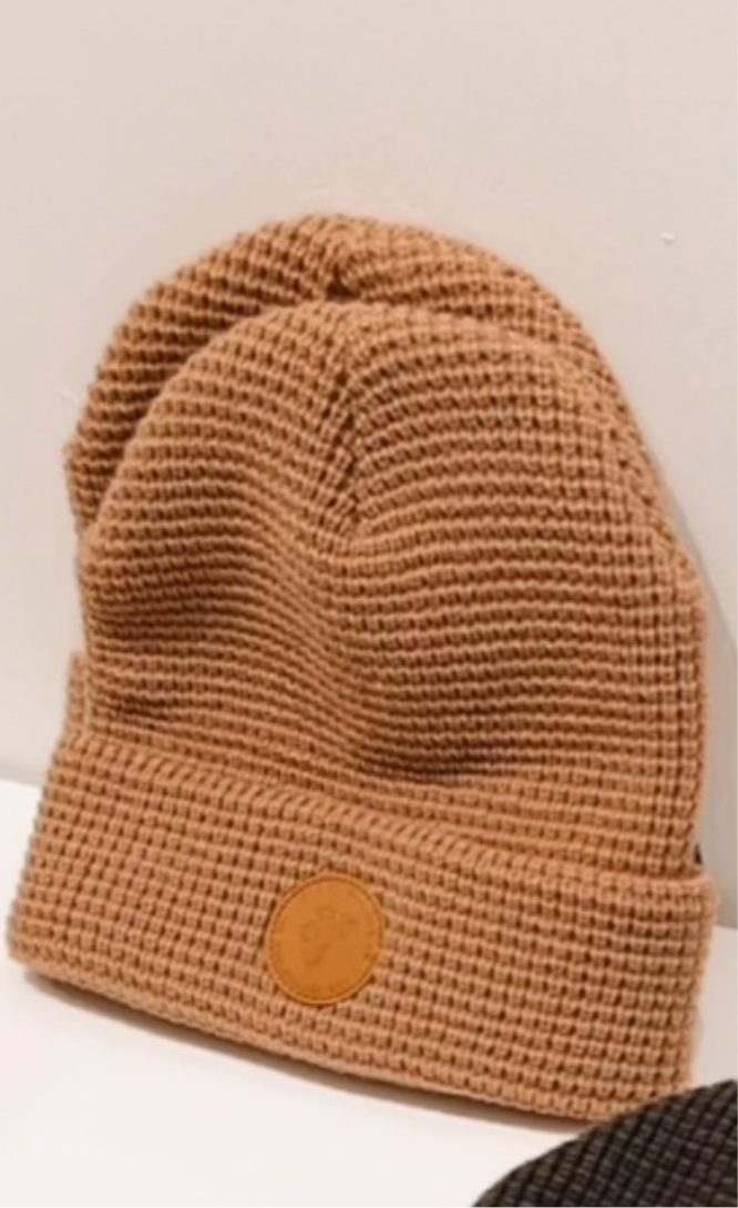 Waffle Knit Toque - Camel