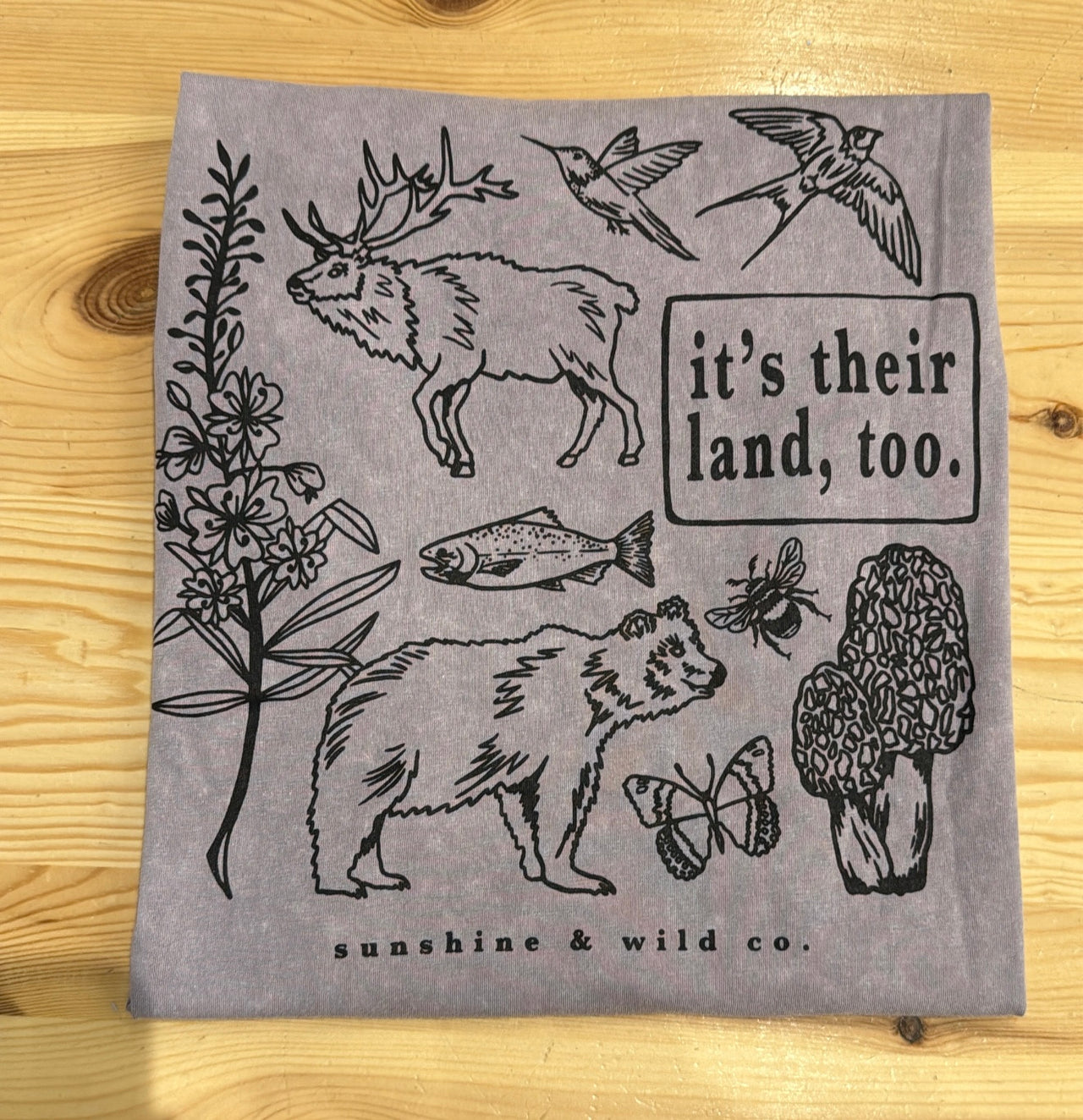 Men's Stonewash Tee  |  Orchid |  It's their land, too