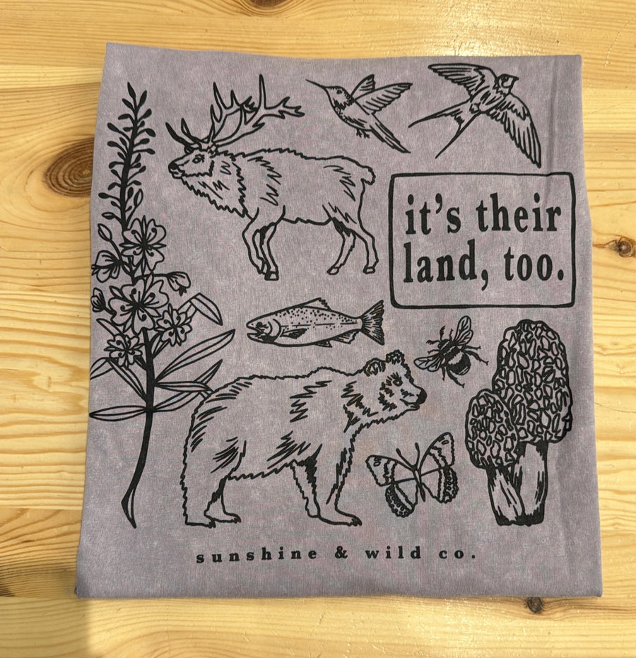 Men's Stonewash Tee  |  Orchid |  It's their land, too
