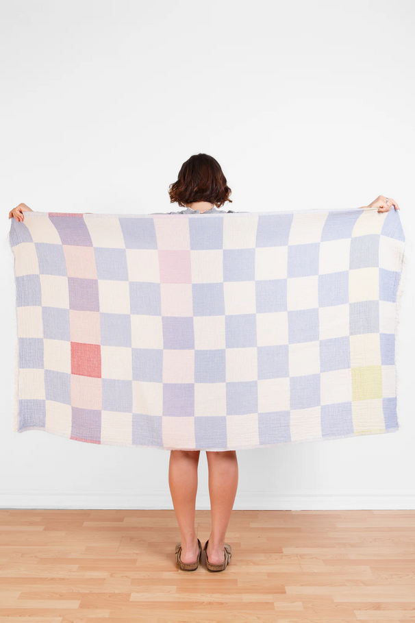 Beckon Muslin Turkish Towel  |  Blue Mix