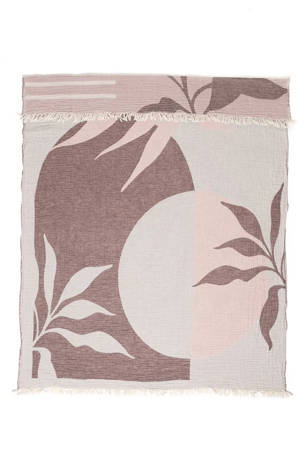 Terra Muslin Throw  |  Wine + Rose Smoke