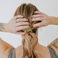 Thumbnail for 100% Silk Scrunchie Trio  |  Ice Blue  |  Micro