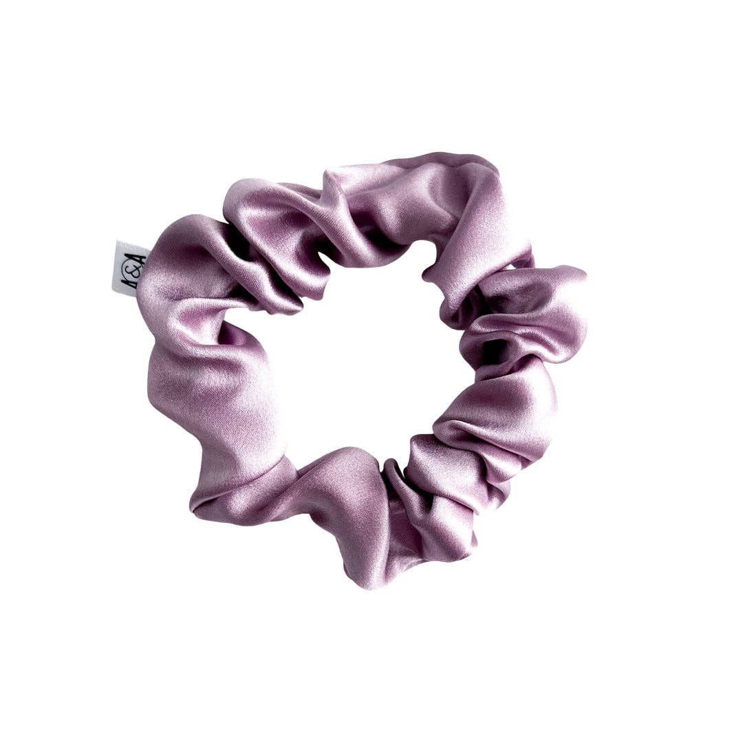 100% Silk Scrunchie  |  Light Purple  |  Mini