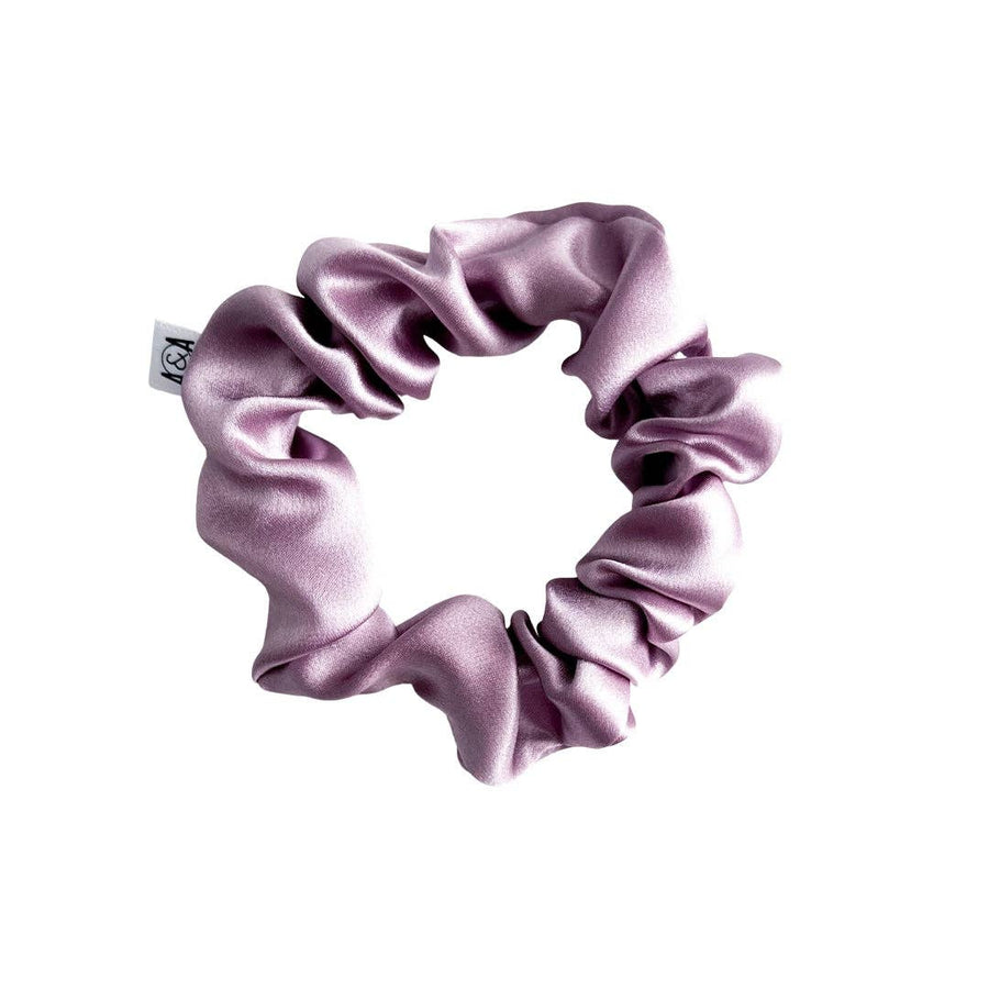 100% Silk Scrunchie  |  Light Purple  |  Mini
