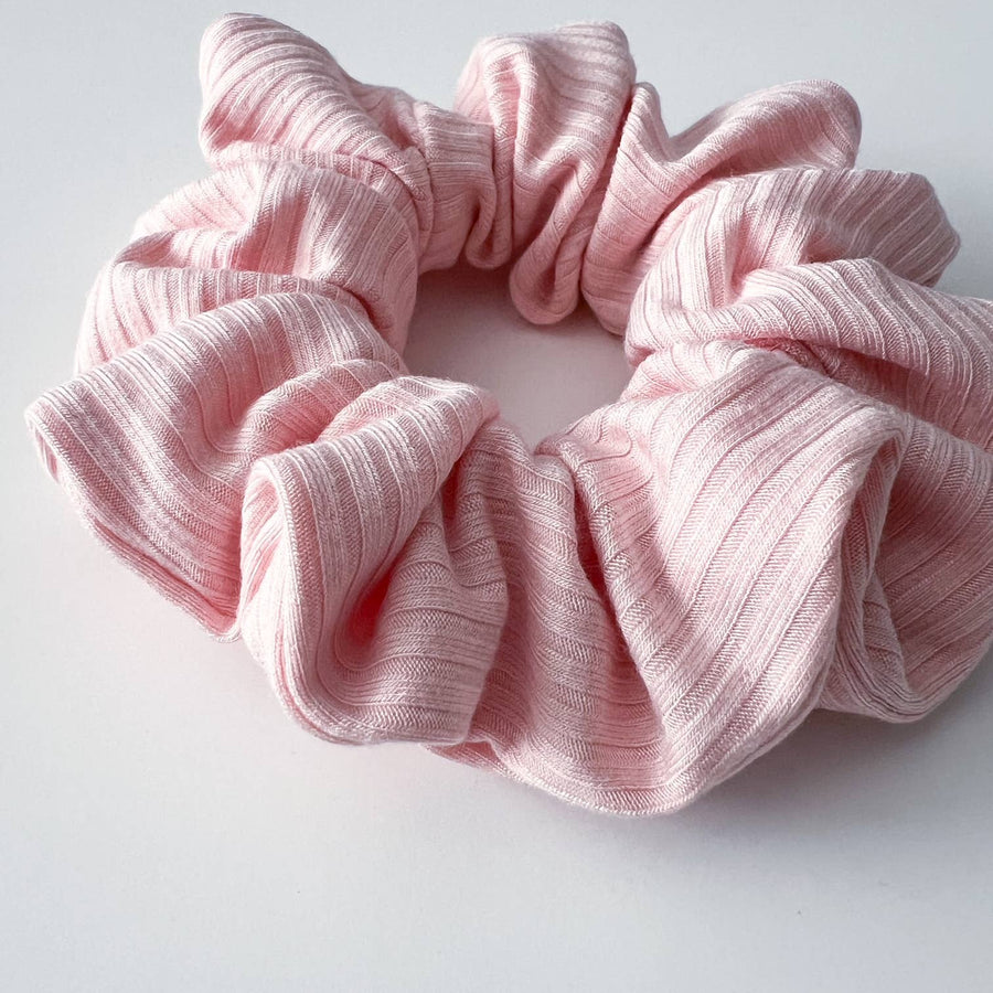 Scrunchie Light Pink Bamboo Rib