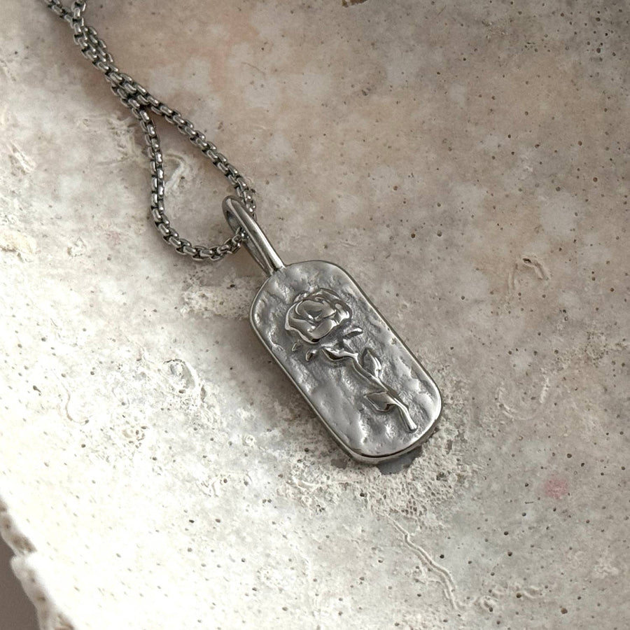 Rose Necklace- Silver