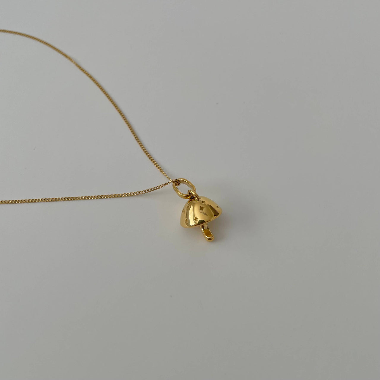 Mushroom Necklace  |  Gold