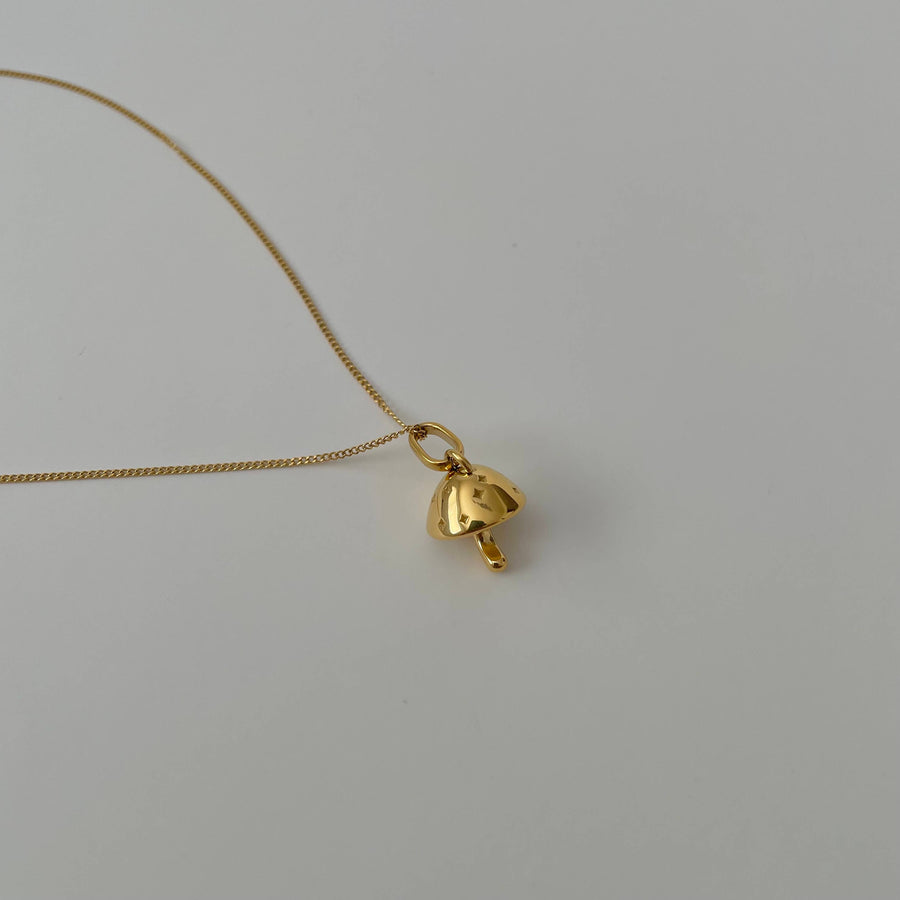 Mushroom Necklace  |  Gold