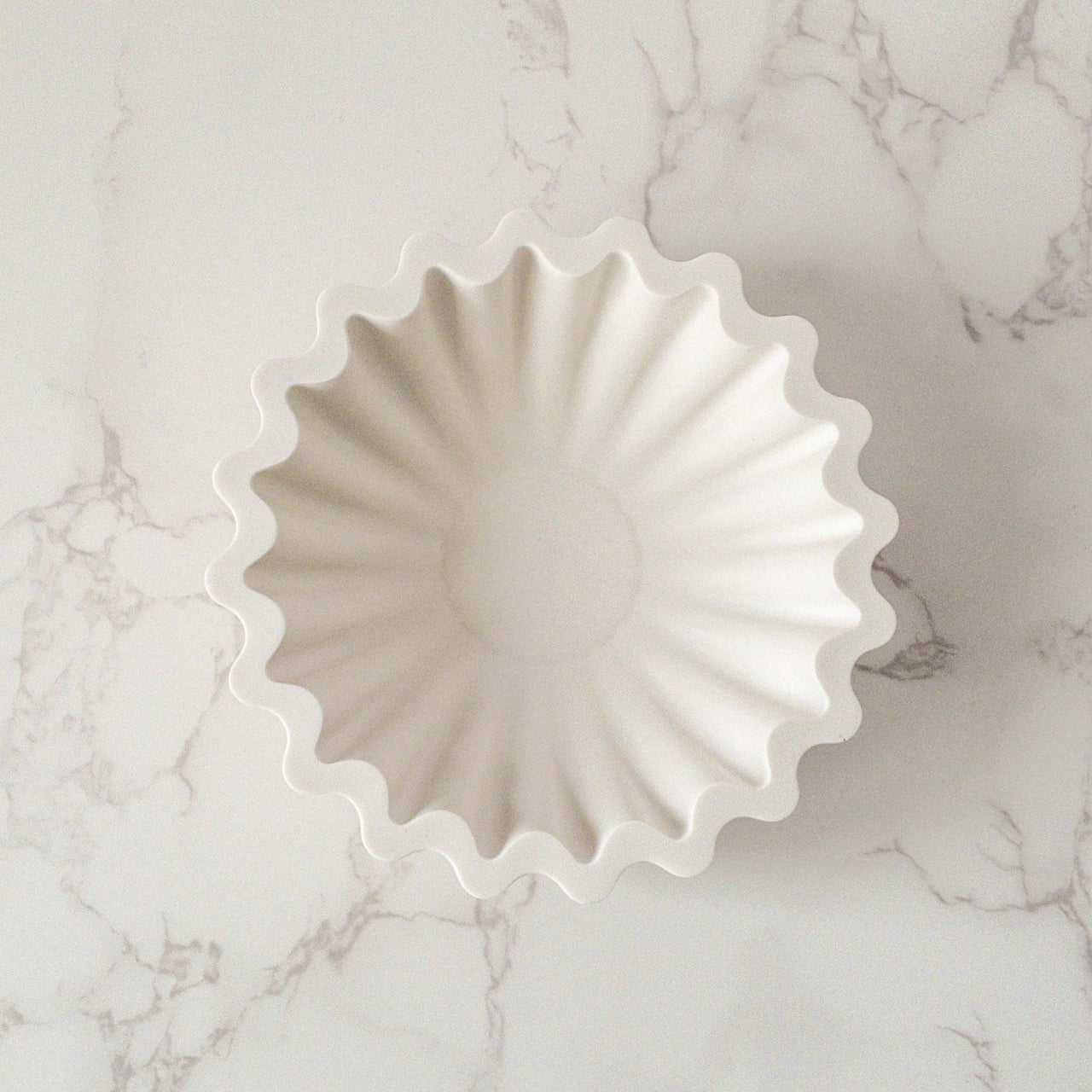 Ridged Bowl Catchall Jewelry Trinket Dish - Blanco
