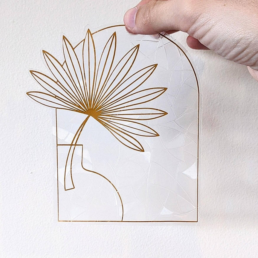 Palm Leaf Suncatcher Sticker