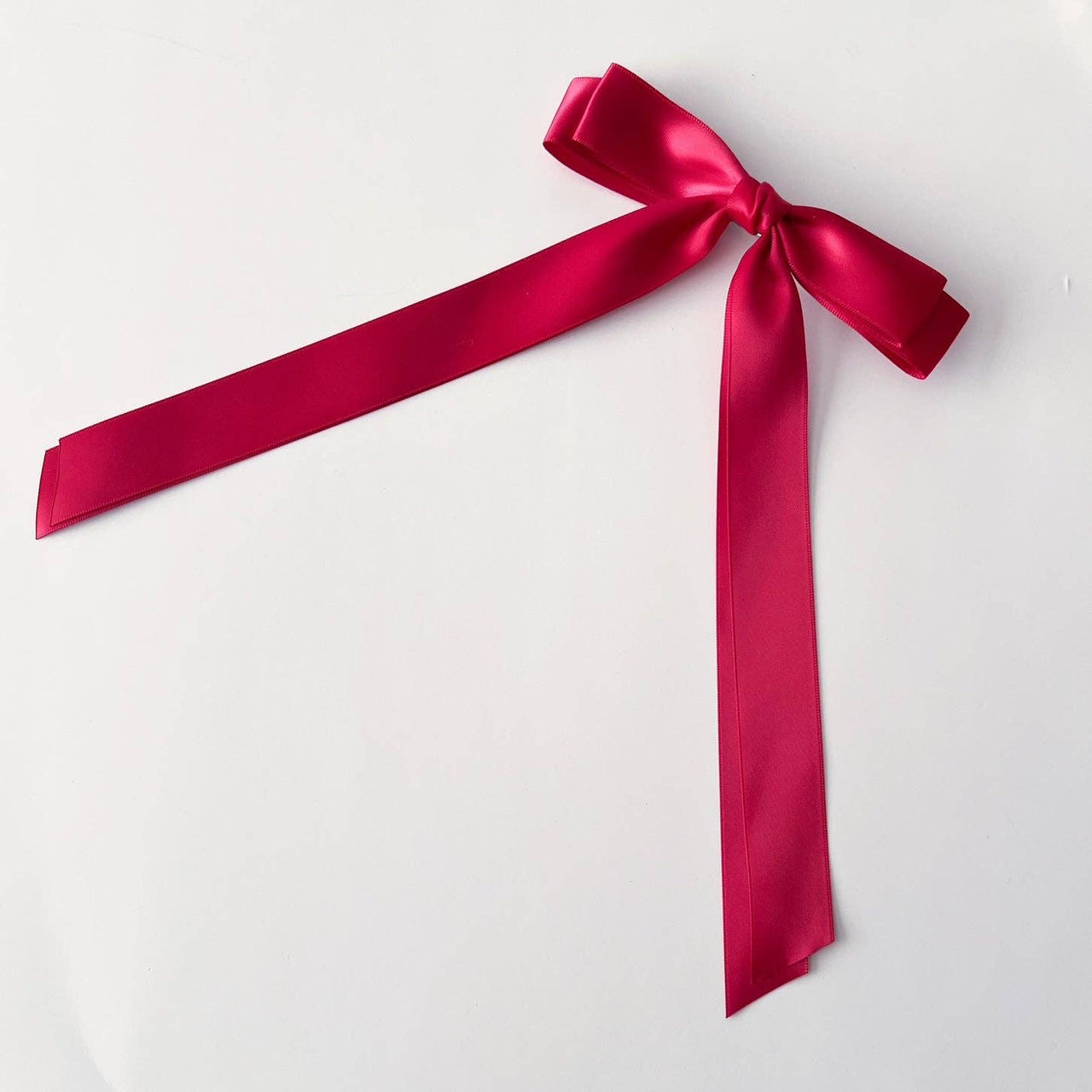 Satin Bow Hair Clip  |  Red