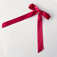 Thumbnail for Satin Bow Hair Clip  |  Red