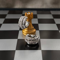 Thumbnail for Bushra Huggies  |  White Zirconia  |  Silver