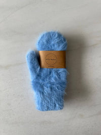 Thumbnail for Fluffy Angora Mittens -  Baby blue
