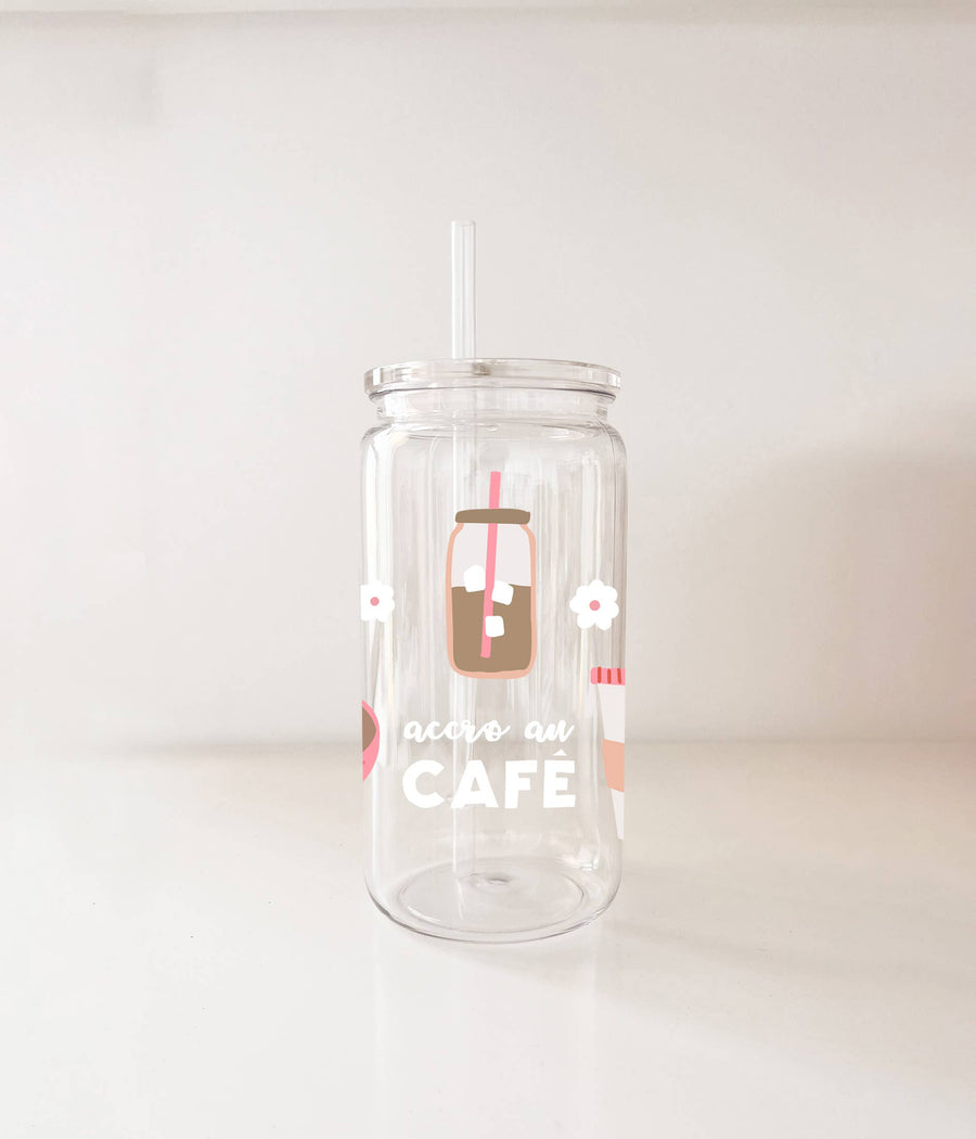 Boho glass - Coffee Addict - plastic