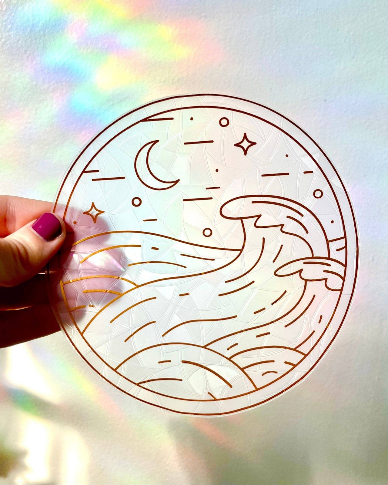 Ocean Waves Suncatcher Sticker